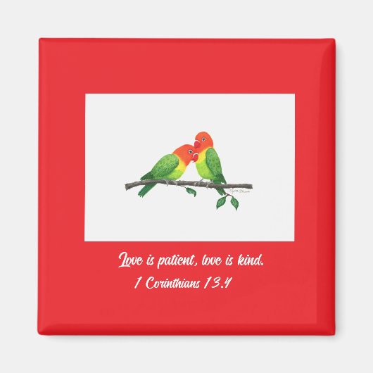 Lovebirds Inspiration Magnet (Vorne)
