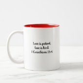 Lovebirds Inspirative Tasse, 11 oz Zweifarbige Tasse (Links)