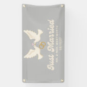 Lovebirds Just Married Car Banner (Vertikal)