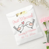 Lovebirds Just Married Pink Love Birds Hochzeit Geschenktütchen (Versiegelt)