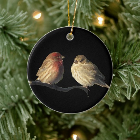 Lovebirds Keramikornament (Baum)