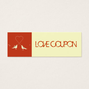 Lovebirds-Liebe-Kupon