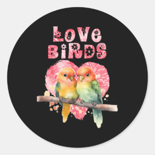 Lovebirds Love Bird Love Birds Lovebird Runder Aufkleber