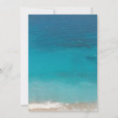 Lovebirds machen wir Typografie Beach Wedding Einladung (Rückseite)