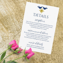 Lovebirds Mexican Wedding Details Enclosure Card