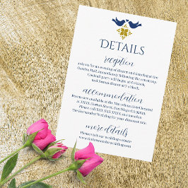 Lovebirds Mexican Wedding Details Enclosure Card RSVP Karte