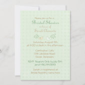 Lovebirds Mint Wedding Brautparty Einladung (Vorderseite)