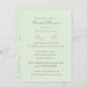 Lovebirds Mint Wedding Brautparty Einladung (Vorne/Hinten)