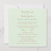 Lovebirds Mint Wedding Einladung (Rückseite)