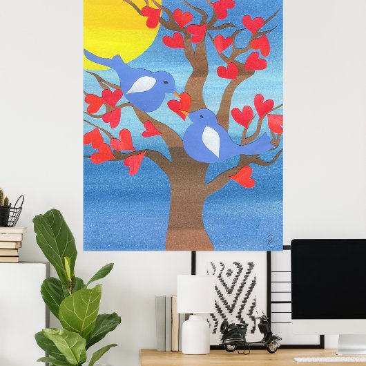 Lovebirds Nesting Poster (Heimbüro)