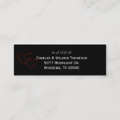 Lovebirds-neue Zuhause-Adresse Mini Visitenkarte (Rückseite)