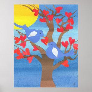 Lovebirds-Nisten Poster