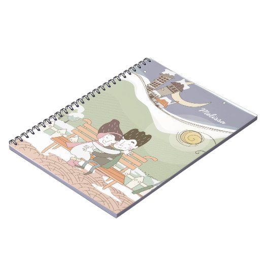 Lovebirds-Notebook Notizblock (Linke Seite)