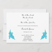 Lovebirds Papel Picado Einladung zur Hochzeit (Rückseite)