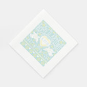 Lovebirds Papel Picado Stil angepasst Napkin Serviette (Ecke)