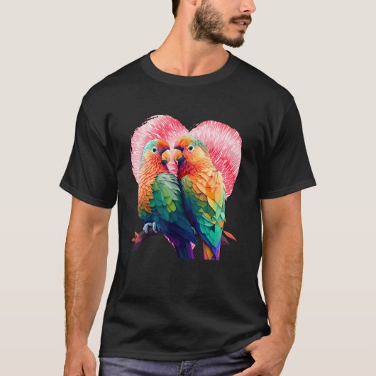 Lovebirds Parrot  Lovebird Exotic Birds Bird T-Shirt (Vorderseite)