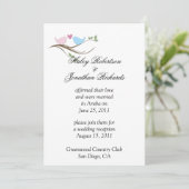 Lovebirds Post Wedding Celebration Einladung (Stehend Vorderseite)