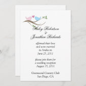 Lovebirds Post Wedding Celebration Einladung (Vorne/Hinten)