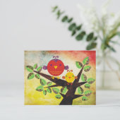 Lovebirds Postcard Postkarte (Stehend Vorderseite)
