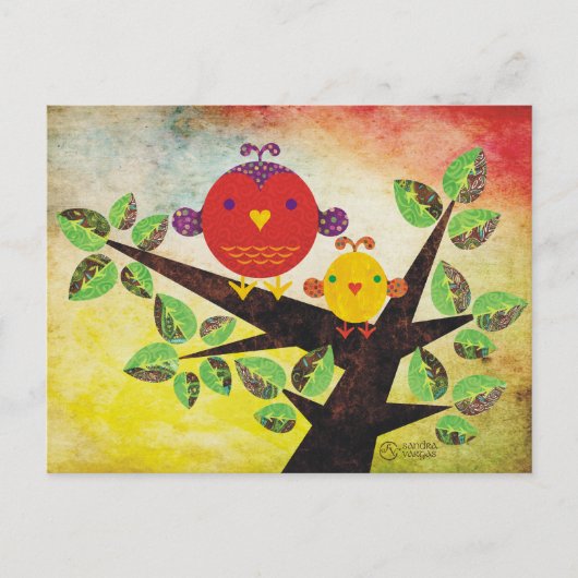 Lovebirds Postcard Postkarte (Vorderseite)