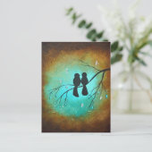 Lovebirds Postcard Postkarte (Stehend Vorderseite)