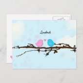 Lovebirds Postcard Postkarte (Vorne/Hinten)