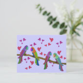 Lovebirds Postcard Postkarte (Stehend Vorderseite)