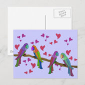 Lovebirds Postcard Postkarte (Vorne/Hinten)