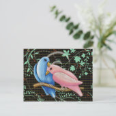 Lovebirds Postcard Postkarte (Stehend Vorderseite)