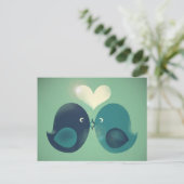 Lovebirds Postkarte (Stehend Vorderseite)