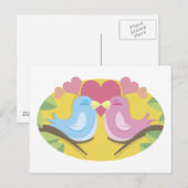 Lovebirds Postkarte (Vorne/Hinten)