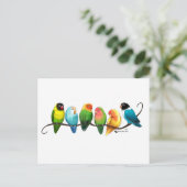 Lovebirds Postkarte (Stehend Vorderseite)