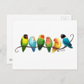 Lovebirds Postkarte (Vorne/Hinten)
