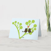 Lovebirds (Powder Blue) Vielen Dank Dankeskarte (Rückseite)