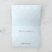 Lovebirds (Powder Blue) Vielen Dank Dankeskarte (Innenseite)