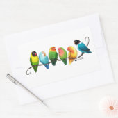 Lovebirds Rechteckiger Aufkleber (Umschlag)