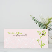 Lovebirds (Rosa pink) Einladung (Stehend Vorderseite)