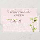 Lovebirds (Rosa pink) Einladung (Vorne/Hinten)