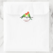 Lovebirds Round Sticker (Tasche)