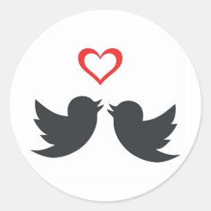 LOVEBIRDS RUNDER AUFKLEBER
