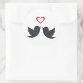 LOVEBIRDS RUNDER AUFKLEBER (Tasche)