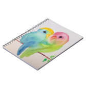 Lovebirds Spiral Foto Notebook Notizblock (Linke Seite)