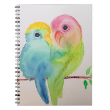 Lovebirds Spiral Foto Notebook