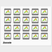 Lovebirds-Sticker Quadratischer Aufkleber (Blatt)