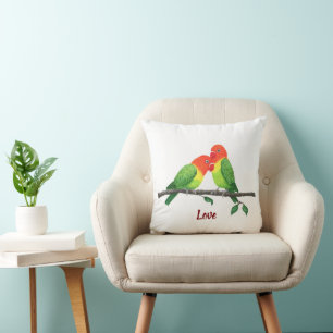 Lovebirds Throw Kissen