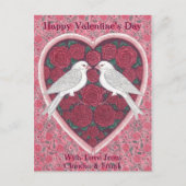 Lovebirds Valentine Postkarte (Vorderseite)