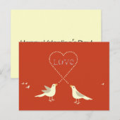Lovebirds Valentinstag Card Feiertagspostkarte (Vorne/Hinten)