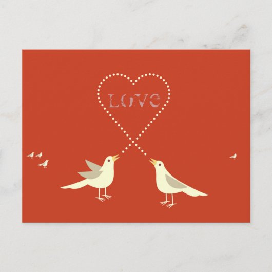 Lovebirds Valentinstag Card Feiertagspostkarte (Vorderseite)