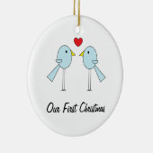 "Lovebirds-" Verzierung Keramikornament (Rechts)