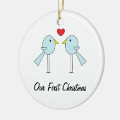 "Lovebirds-" Verzierung Keramikornament (Links)